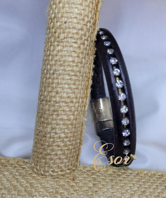 Black Leather Bracelet